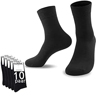 Calcetines Hombre Mujer Calcetines de Algodón Unisex 5|10 Pares Negro Ejecutivos Confort