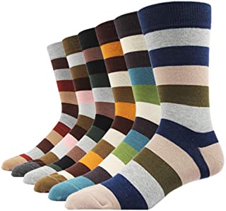 Calcetines por Media Pierna de Algodón Hombre, calcetines de rombos coloridas lindas negras grises Pack de 6