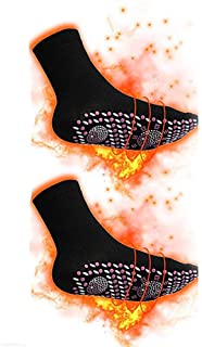 Queta Calcetines magnéticos de turmalina para invierno, Calcetines calentables térmicos Calcetines de turmalina para mujeres Hombres
