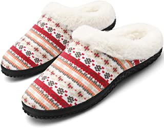 Zapatillas de Invierno Mujer Hombre Pantuflas de algodón con Memoria Zapatillas de Estar Al Aire Libre Forro cálido Pantuflas Mocasín Estilo