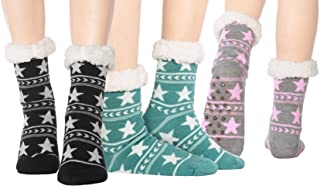 FRALOSHA calcetines de invierno para mujer, calcetines suaves y gruesos Blackgreenpink 25 cm
