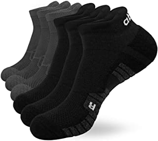 Abida 6 pares de calcetines deportivos para hombres y mujeres acolchados tobilleros entrenadores calcetines atlticos caminar