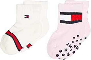 Tommy Hilfiger Th Baby Sock 2p Flag calcetines, combo rosa, 19-22 (Pack de 2) para Bebés