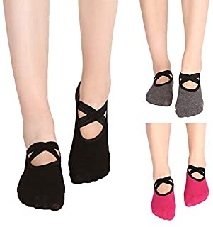 3 pares de calcetines de yoga pequeños calcetines redondos de encaje sin espalda calcetines de yoga señoras calcetines de deslizamiento calcetines de baile