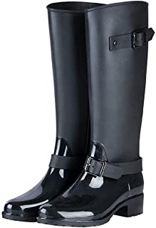 Botas de Agua Mujer Niña Botas de Lluvia Altas Impermeable Wellington Boots