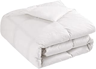 Downcy - Edredón nórdico de plumón de ganso blanco y plumas con funda de algodón 100 %, calidez 12 tog, king size, 260 x 220 cm