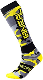 Oneal Hunter Pro Mx - Calcetines para mujer, color gris/negro/amarillo, talla única