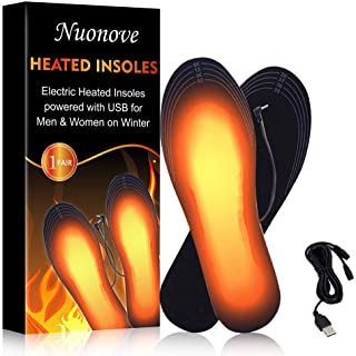 Plantillas Calefactables, Calentadores de Pies, Thermosoles con Cable USB, Suelas Calentables, para Hombres Mujeres para al Aire Libre Invierno Senderismo Camping, Cortable Talla 41/46