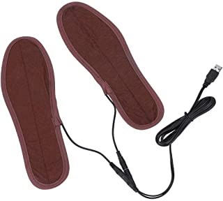 Warmawear Calor pies Plantillas Ambiente Zapatos Botas Invierno Calor USB Recargable para Hombres Mujeres Unisex Talla 35 – 44 – marrón Oscuro