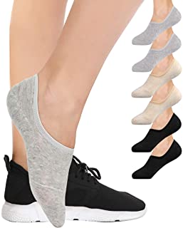 Calcetines cortos - para mujer (6 Pairs) Black+grey+beige Talla única