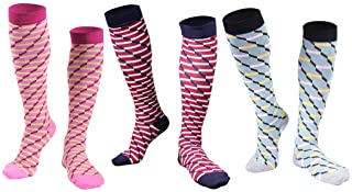 (3 pares Calcetines de Compresión Recuperación para Hombres y Mujeres (20-30 mmhg) Ideal para Dolor de Espinillas,Deportes,Dolor de Piernas,Varices,Trombosis Venosa Grave, Embarazo