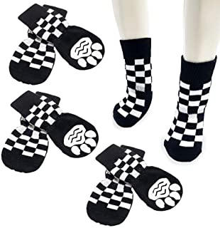 SCENEREAL Calcetines Antideslizantes para Perro con Correas – 3 Pares Set de Control de tracción calcetín Interior Pata protección Botas para Perros pequeños Cachorro