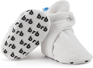 BirdRock Baby Botines de Bebé - Suave Algodon Organico, Mejor Que Calcetines! - Zapato Bebés (US 1, Cream)