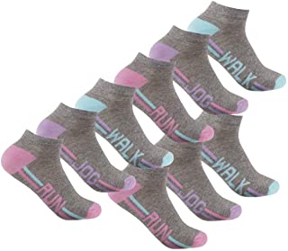 Calcetines tobilleros para mujer (6, 9 y 18 pares) de algodón para entrenamiento deportivo – Talla 4 – 8 Gris Gris - 6 pares 32-36