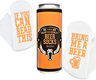 Calcetines “Si Puedes Leer Esto Tráeme Cerveza” con Empaquetado de Regalo de Lata de Cerveza de Smith