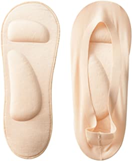 2Pares Calcetines Invisibles Mujer Cortos Nylon Calcetines Cojín de Esponja De Soporte De Arco