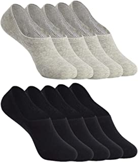 YOUCHAN Calcetines Mujer Hombre 10 Pares Tobilleros Invisibles Antideslizante Algodon Silicona Calcetines Verano