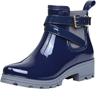 Botas de Agua Bota de Goma Mujer Impermeable lluvia Zapatos Tobillo Casual Calzado