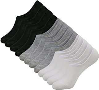Caudblor 12 Pares Calcetines Invisibles de hombre Mujer antideslizantes Algodón Cortos Calcetines 36-39/38-42, Mujer-Hombre