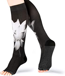 Calcetines Pilates Yoga Mujer Antideslizantes Medias De Compresion Calcetines De Compresión Calentadores De Pantorrilla 20-30mmhg