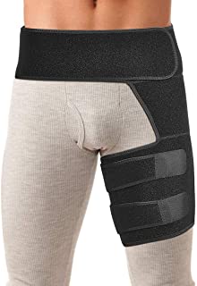 Hivexagon hip brace, la ingle del muslo wrap compresi¢n ajustable de neopreno soporte para tirado en la ingle distensi¢n muscular conveniente para los hombres y de las mujeres sp153