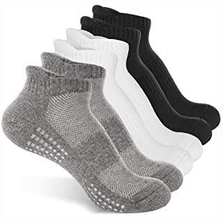 AUGOLA - Calcetines deportivos acolchados para correr, 6 pares de calcetines deportivos de algodón, calcetines para hombre, mujer, talla baja, calcetines atléticos