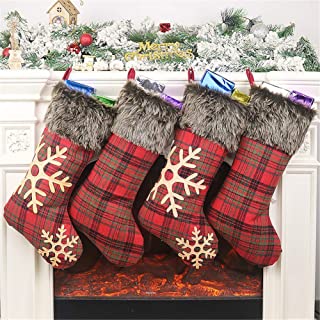 Kohmui - Calcetín de Navidad para Rellenar (4 Unidades, 46 cm)
