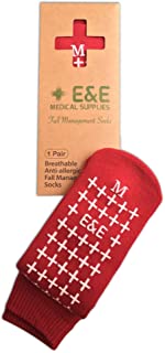 Calcetines de doble pisada roja, antideslizantes, unisex, 3 tama¤os (medianos)