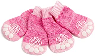 Pet Heroic 8 tamaños Calcetines Antideslizantes para Perros Gatos, Protectores de Patas para Perros Gatos, Control de tracción para el Uso en Interiores, Ajuste para Perros Extra pequeños a Grandes