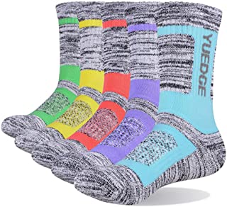 5 Pares Mujer Senderismo Calcetines para Trekking Camping Ciclismo Tenis y Otros Deportes, Transpirable