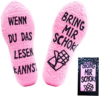 "Pantuflas de forro polar cálido y acogedor ""IF You Can Read This"" calcetines para mujer"
