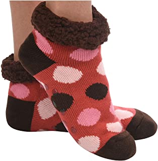 Snoozies Bright Footies Sherpa - Calcetines para mujer con forro polar para mujer - - Tamao del zapato de mujer 35-40 EU