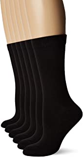 FM London Bamboo Calcetines, Negro (Black 01), Talla única (Talla del fabricante: UK 4-8 EU 37-42) (Pack de 6) para Mujer