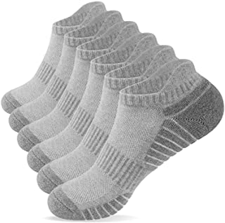 Alaplus Calcetines Antideslizantes Mujer Hombre, 6 pares de calcetines cortos de algodón transpirable
