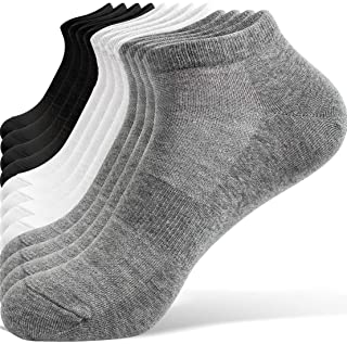 6 Pares de Calcetines Cortos Hombre Mujer Calcetines Tobilleros de Algodón Respirable Antideslizantes