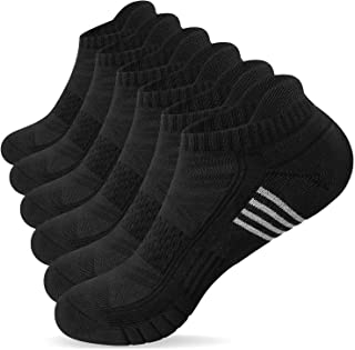 Calcetines deportivos de tobillo para hombre Calcetines deportivos de algodón antideslizantes acolchados de corte bajo Señoras multipack Caminatas Senderismo Reino Unido Talla 39-47 (6 pares)