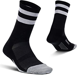 Feetures - Elite Light Cushion - Mini Crew - Calcetines deportivos para correr para hombres y mujeres