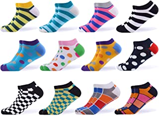 Calcetines de tobillo de algodón informales de colores divertidos para hombre