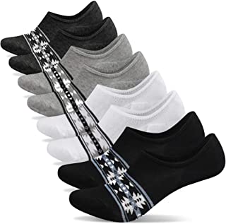8 pares de calcetines para hombre, de algodón invisible, con agarre antideslizante