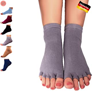 – El original – Calcetines de ballet para yoga, pilates, ballet, gimnasia, calcetines abiertos y antideslizantes, calcetines sin dedos