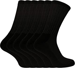 Paquete de 6 calcetines deportivos para correr de algodón orgánico de bambú para hombre, tamaño becerro