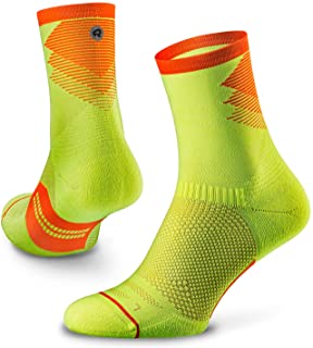 Razer Calcetines de Correr para Carreras de montaña, para Hombres y Mujeres, Acolchonados, Corte Redondo, Soporte de Arco Plantar, 100% Recicladas, Anti-Olor (1 Par)