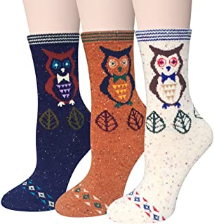 5 Pares de Calcetines Termicos Grueso Antideslizante de Lana para Hombres y Mujeres