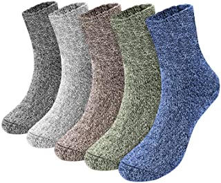 Calcetines Para Hombre, 5 pares calcetines algodon hombre/Calcetines hasta la pantorrilla para hombre súper cálidos y suaves y cómodos