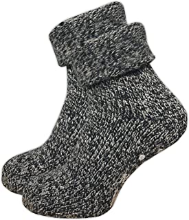 1 par de calcetines para mujer – Calcetines de lana ABS – sin costuras apretadas – suave rizo interior – ideal para pies frÃos