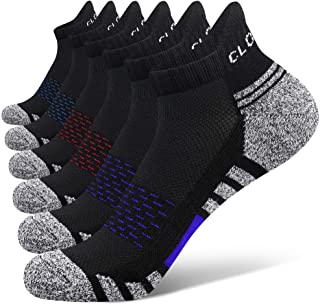 Closemate 6 pares de calcetines de entrenamiento atl�tico para hombres y mujeres de corte bajo que absorbe el deporte de la leng�eta calcetines para hombre