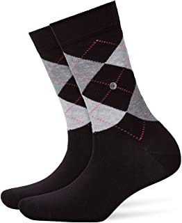 Burlington Queen Klassisches Argyle Muster Baumwolle 1 Paar Calcetines