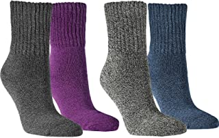 Vita Sox Mujer Calcetines Super Soft algodón calcetines para mujer trabajo Calcetines Algodón Calcetines sin goma 4 unidades Multicolor 2Paar anthrazit & 2Paar lila